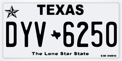 TX license plate DYV6250