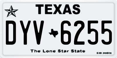 TX license plate DYV6255