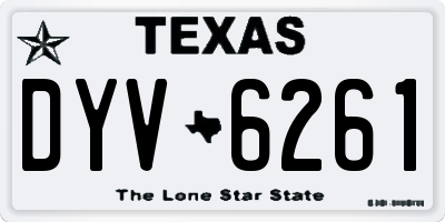 TX license plate DYV6261
