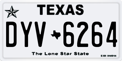 TX license plate DYV6264
