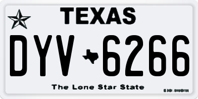 TX license plate DYV6266