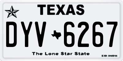 TX license plate DYV6267