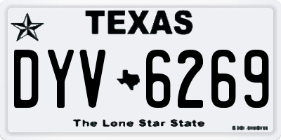 TX license plate DYV6269