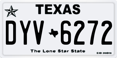 TX license plate DYV6272