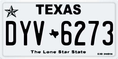 TX license plate DYV6273