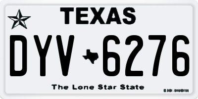 TX license plate DYV6276