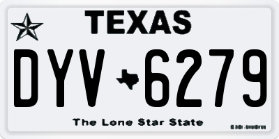 TX license plate DYV6279