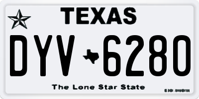 TX license plate DYV6280