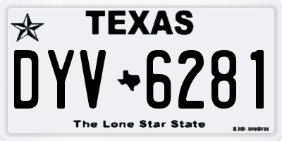 TX license plate DYV6281