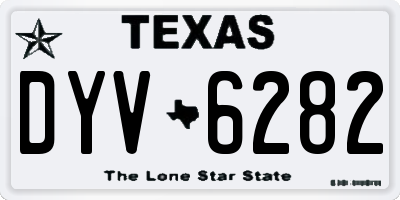 TX license plate DYV6282