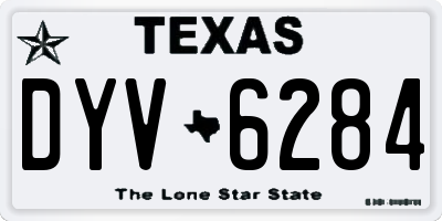 TX license plate DYV6284