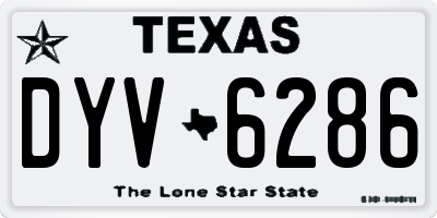 TX license plate DYV6286