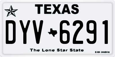 TX license plate DYV6291