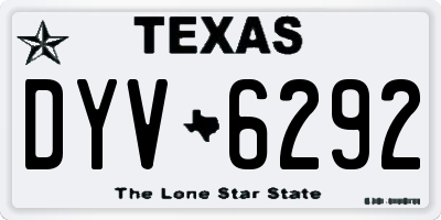 TX license plate DYV6292