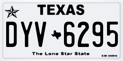 TX license plate DYV6295