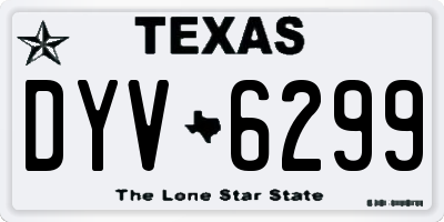 TX license plate DYV6299