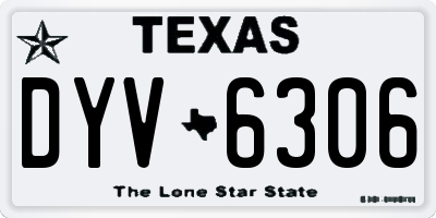 TX license plate DYV6306