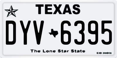 TX license plate DYV6395