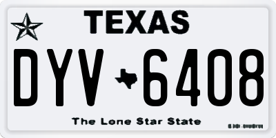 TX license plate DYV6408