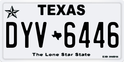 TX license plate DYV6446