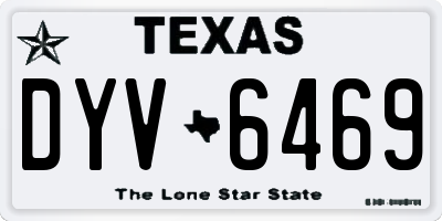 TX license plate DYV6469