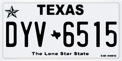 TX license plate DYV6515