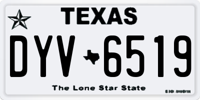 TX license plate DYV6519
