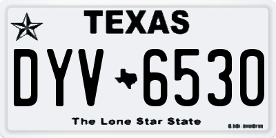 TX license plate DYV6530
