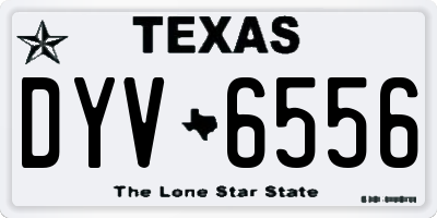 TX license plate DYV6556