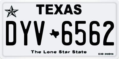 TX license plate DYV6562