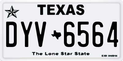TX license plate DYV6564