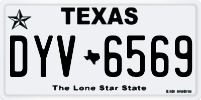TX license plate DYV6569