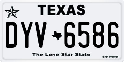 TX license plate DYV6586