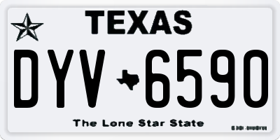 TX license plate DYV6590