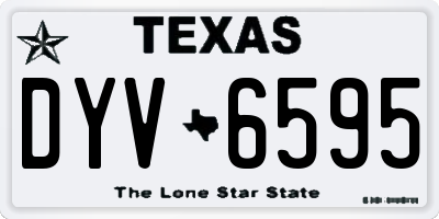 TX license plate DYV6595