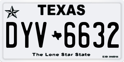 TX license plate DYV6632