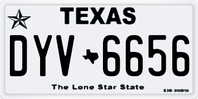 TX license plate DYV6656