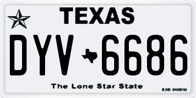 TX license plate DYV6686