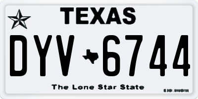 TX license plate DYV6744