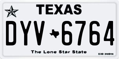 TX license plate DYV6764
