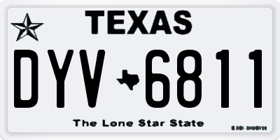 TX license plate DYV6811
