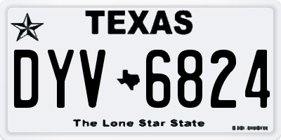 TX license plate DYV6824