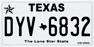 TX license plate DYV6832