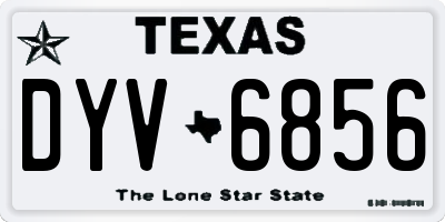 TX license plate DYV6856
