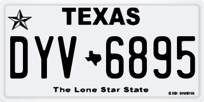 TX license plate DYV6895