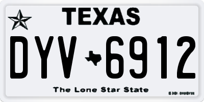 TX license plate DYV6912