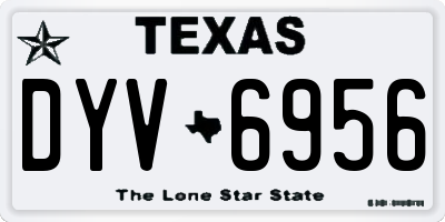 TX license plate DYV6956