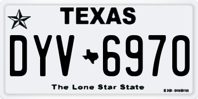 TX license plate DYV6970