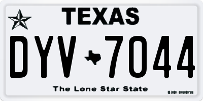 TX license plate DYV7044