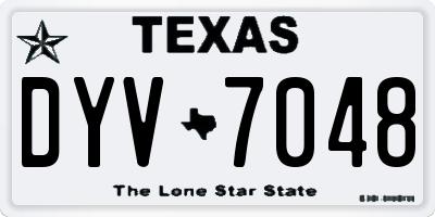 TX license plate DYV7048